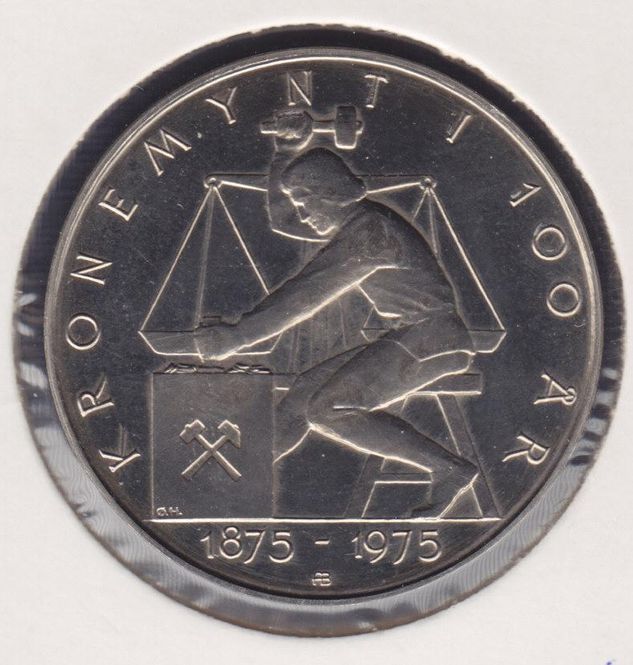 Hovedbilde 5 kr 1975 Kronemynten 100 år kv. 0