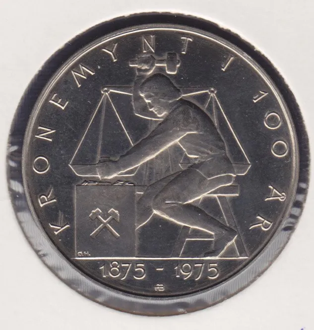 Hovedbilde 5 kr 1975 Kronemynten 100 år kv. 0