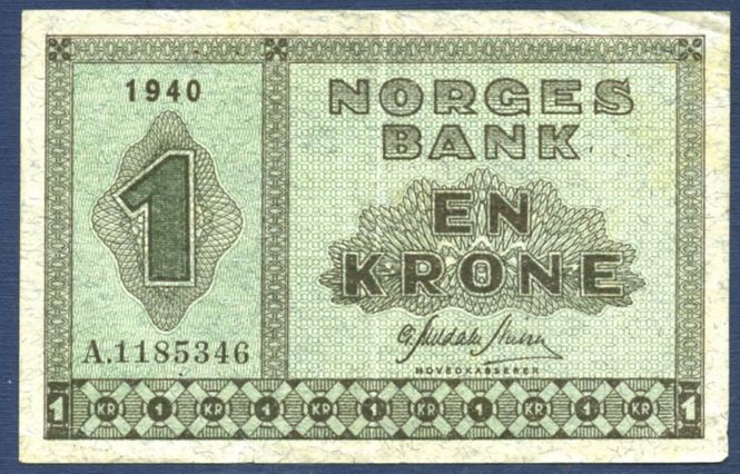 Hovedbilde 1 kr 1940 A.1185346 kv. 1-