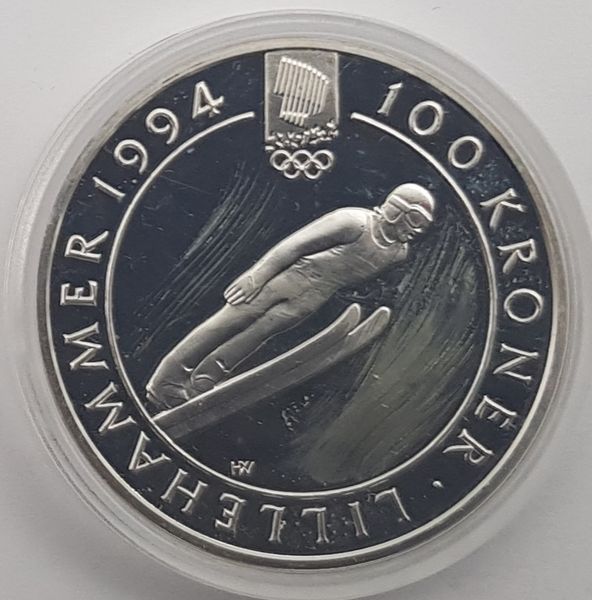 Hovedbilde 100 kr 1992 - Skihopper (nr. 1)