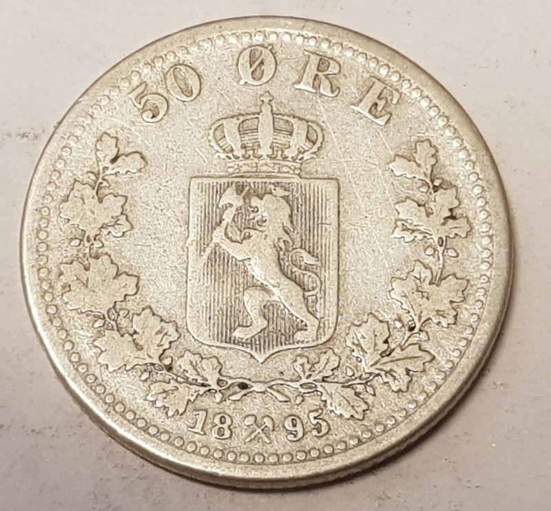 50 øre 1895 kv. svak 1
