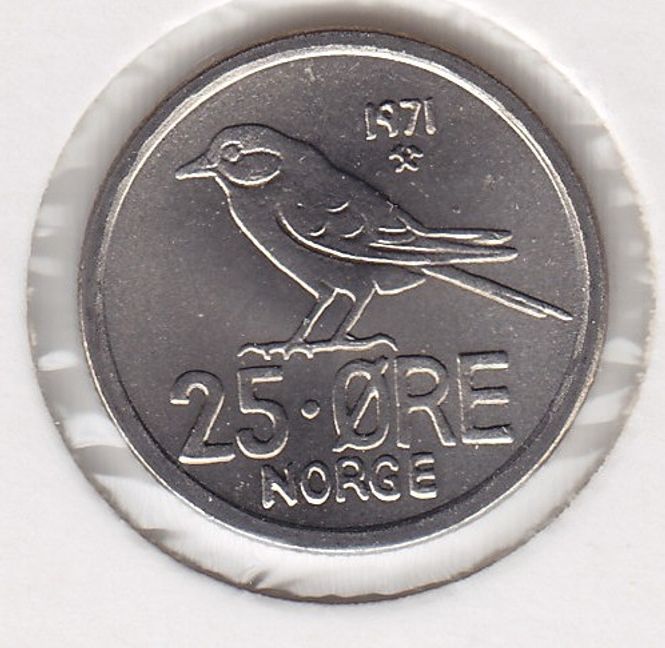 Hovedbilde 25 øre 1971 kv. 0