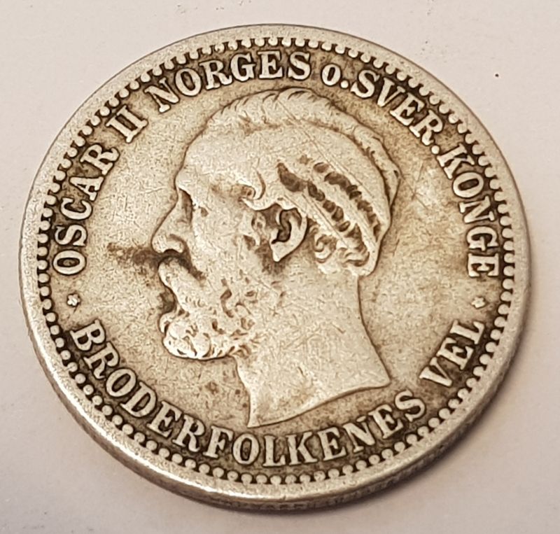 50 øre 1891 kv. svak 1
