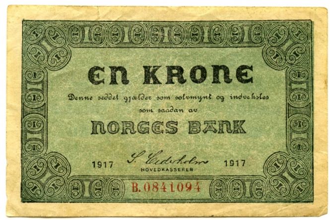 Hovedbilde 1 kr 1917 B.0841094 kv. 1-/2