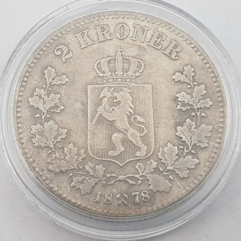 2 kroner 1878 kv. 1 (nr. 1)