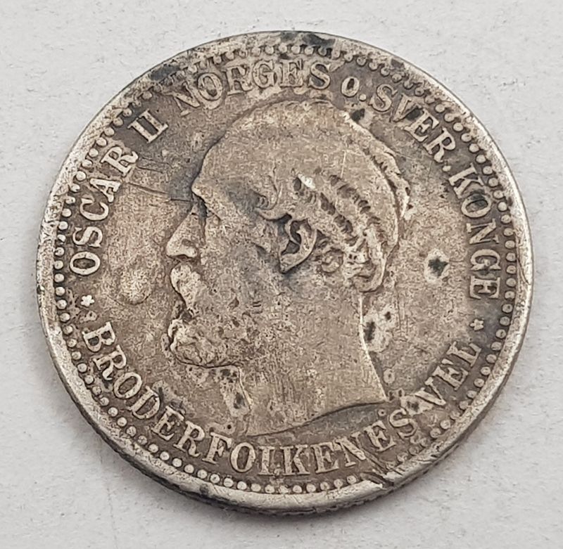 50 øre 1887 kv. 1-