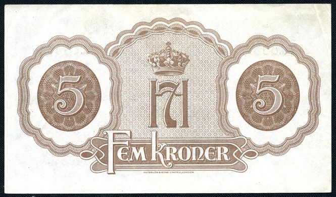 Hovedbilde 5 kr London 1944 Y168634 kv. 1+/01
