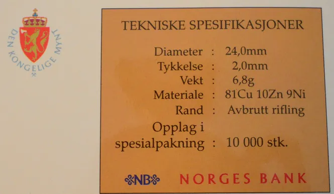 Hovedbilde 10 kr blister 1995