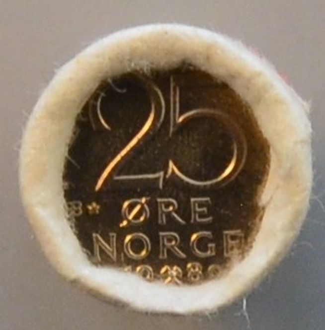 Hovedbilde 25 øre rull 1980 stjerne