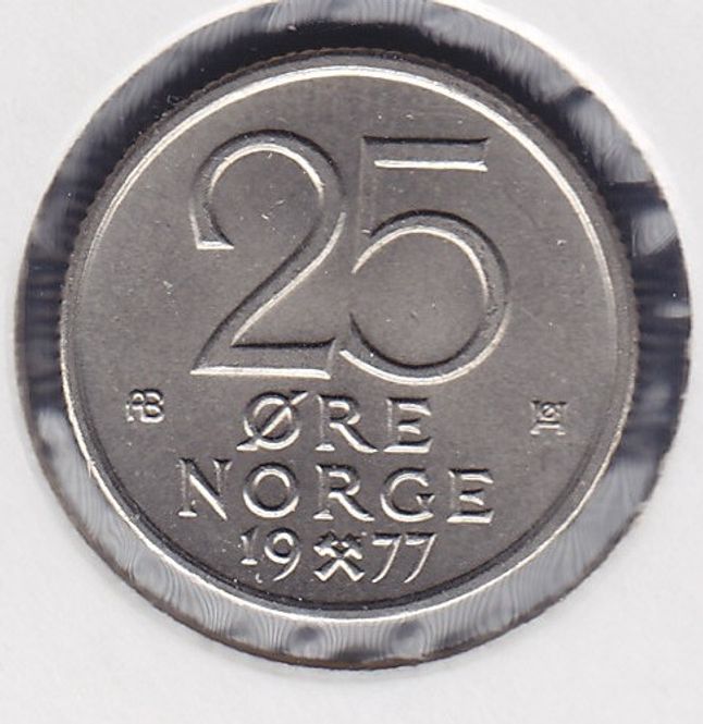Hovedbilde 25 øre 1977 kv.0