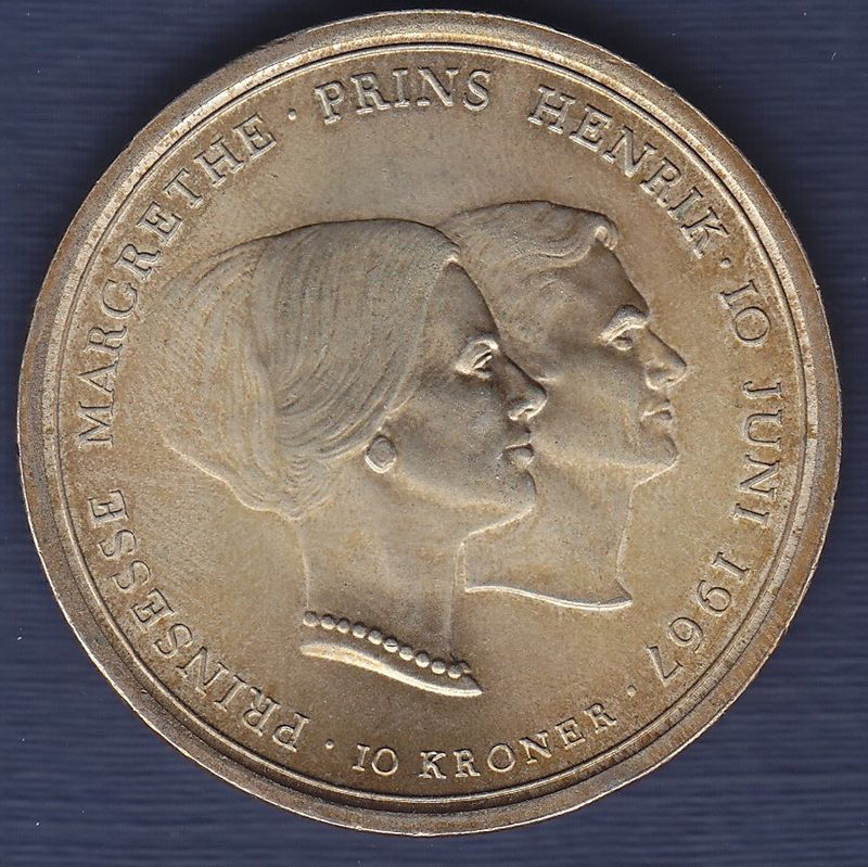 Danmark: 10 kr 1967 kv. 1+