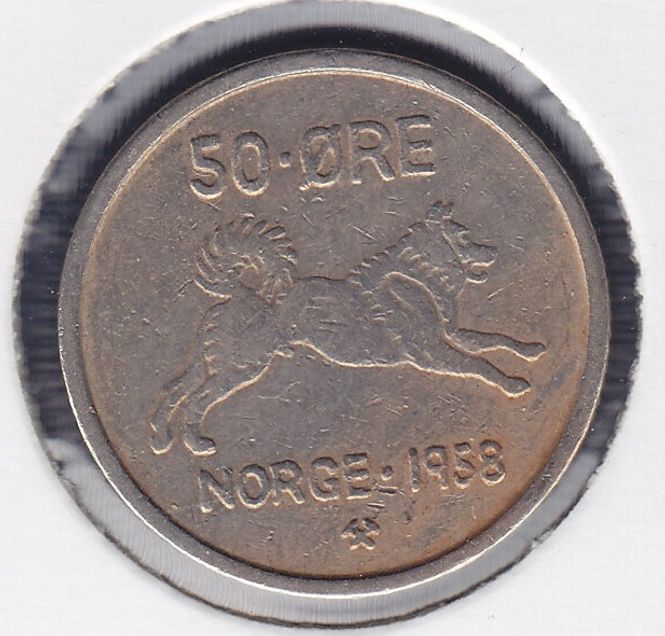 Hovedbilde 50 øre 1958 kv. 1
