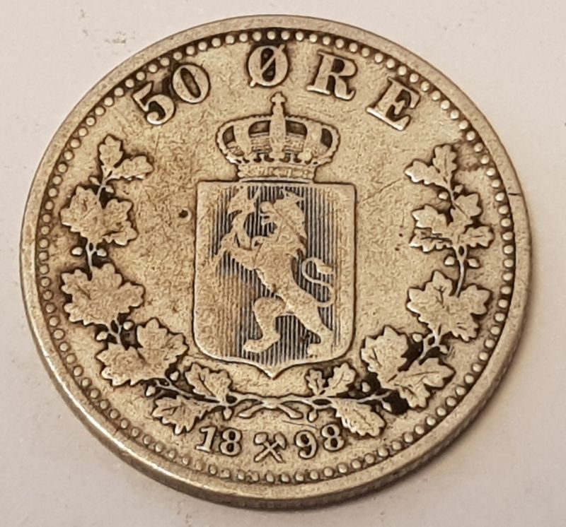 50 øre 1898 kv. svak 1