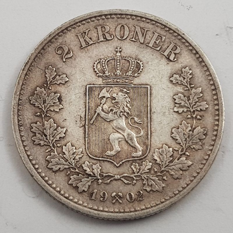 2 kroner 1902 kv. 1+