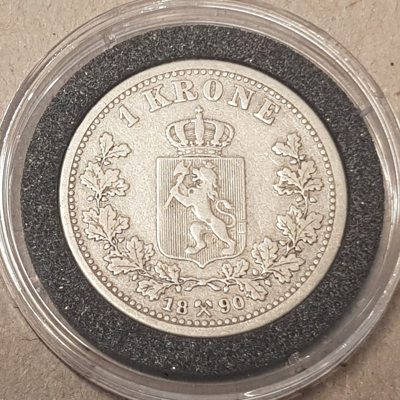 1 kr 1890 kv. 1/1 (nr. 1)