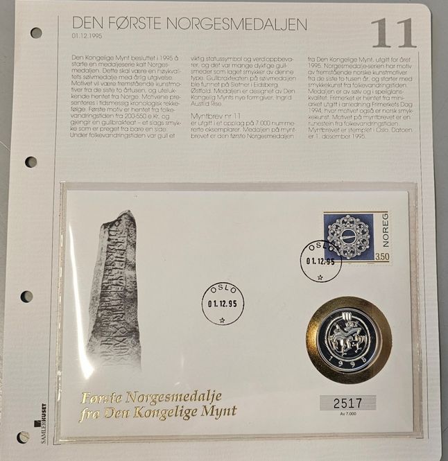Hovedbilde Samlerhuset nr. 11 - Norgesmedaljen 1995