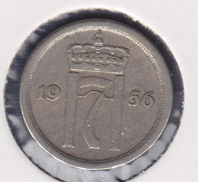 Hovedbilde 25 øre 1956 kv. 1