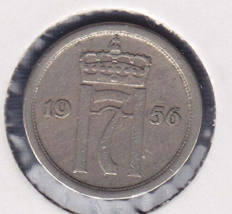 25 øre 1956 kv. 1