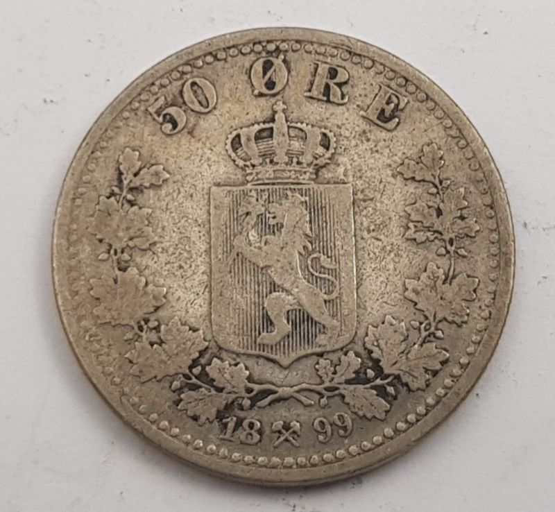 50 øre 1899 kv. 1/1- (nr. 1)