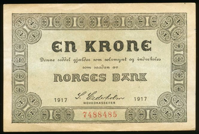 Hovedbilde 1 kr 1917 (7488485) kv. 1+