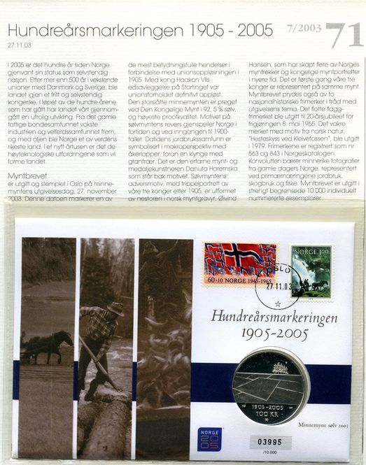 Hovedbilde Samlerhuset Nr.71 - Hundreårsmarkeringen ...