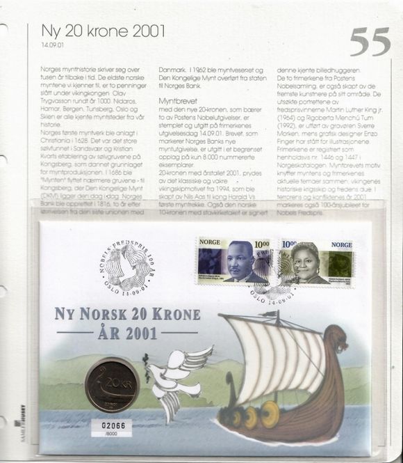 Hovedbilde Samlerhuset nr. 55 - Ny 20 krone 2001