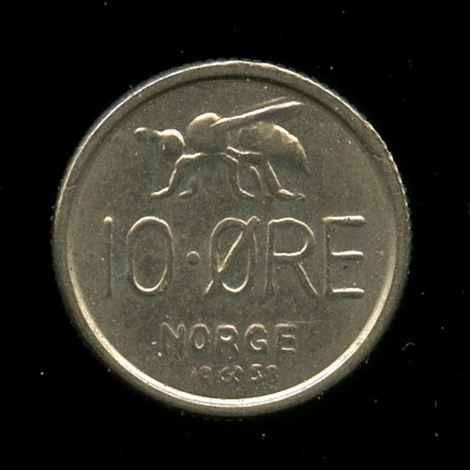 Hovedbilde 10 øre 1958 kv. 01