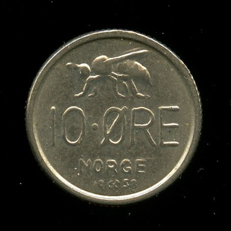 10 øre 1958 kv. 01