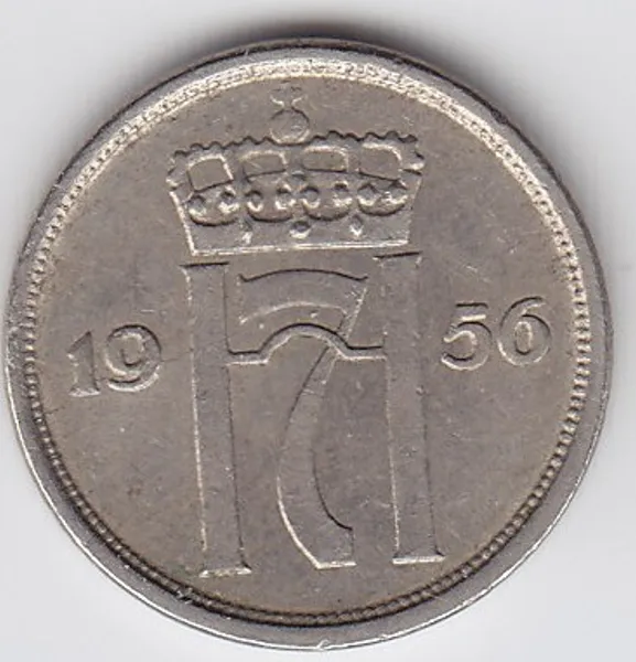 Hovedbilde 10 øre 1956 kv. 1