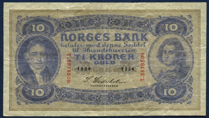 Hovedbilde 10 kr 1934 T.3578508 kv. 1-